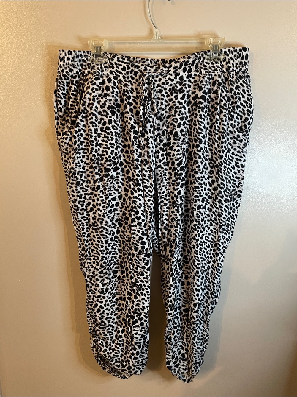 Leopard Print Linen Pants